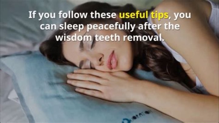 Can you sleep on your side after wisdom teeth removal?