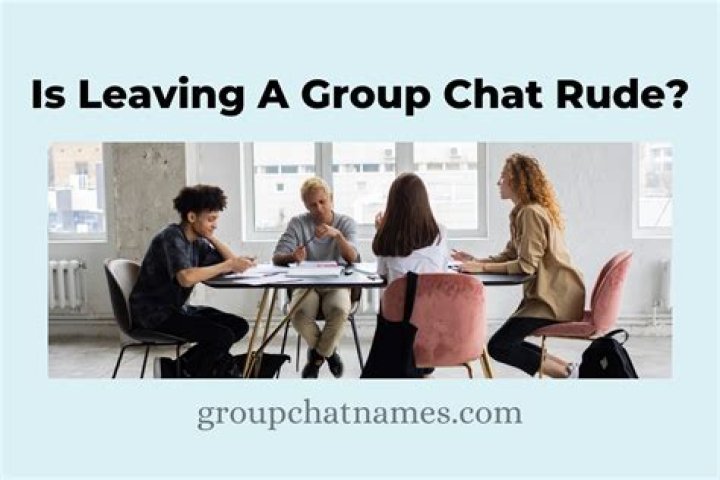 Is leaving a group chat rude?