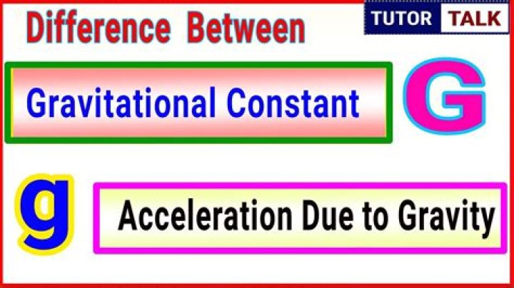 What is the difference between gravitational constant and gravitational acceleration?