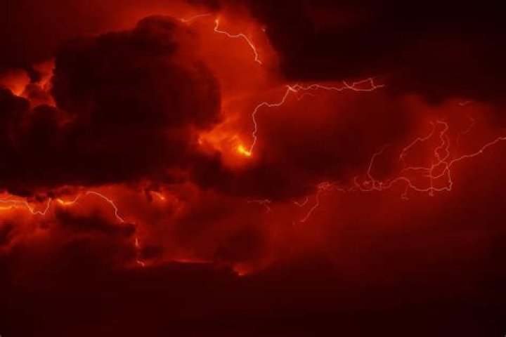 Why is lightning red?